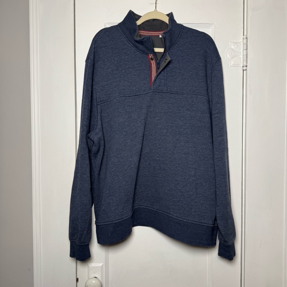 Orvis Signature Fleece Quarter-Zip Snap Pullover Sweater XXL